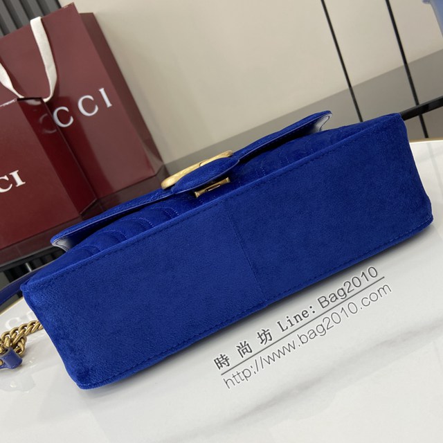 Gucci專櫃古馳最新款Marmont系列絎縫迷你手袋鏈條肩背包 jh2789型號：443497